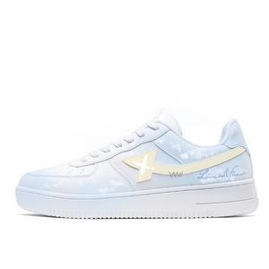 XTEP Кроссовки для скейтбординга Air Force One Unisex Light Blue противоскользящие износостойкие низкие