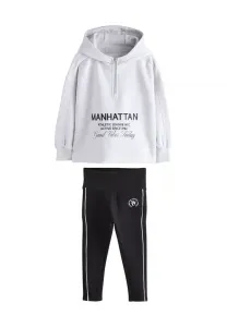 Худи стандартного кроя с надписью Next, Grey