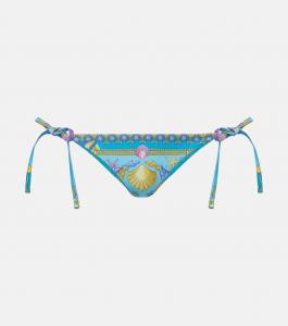 Печатные бикини-трусики Versace, Azur+Multicolor
