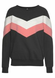 Свитер H.I.S Sweatshirt, цвет anthrazit-rosa-weiß