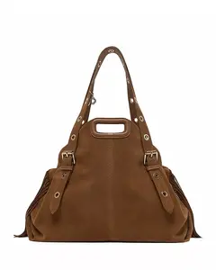 Замшевая сумка Miss M XL Maje, бежевый