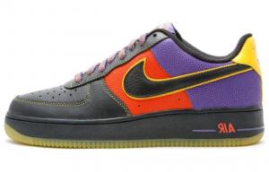 Кроссовки Nike Air Force 1 Low All-Star DJ Clark Kent 2009, черный/оранжевый/фиолетовый