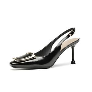 TATAYA Женские туфли на высоком каблуке серебристо-черные, цвет Black