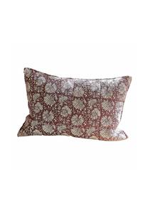 Чехол на подушку Soleique бордо/белый Loberon, размер: ширина 60см, высота 40см.