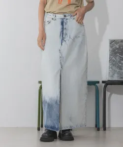 Узкая джинсовая юбка с разрезом спереди Jeanasis, цвет Other Blue (82)