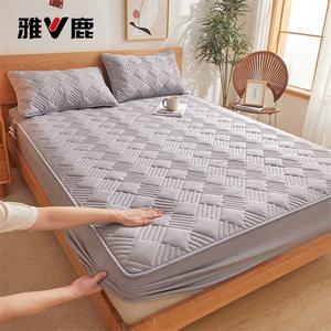 Yalu Простыня на резинке 100х200 см, утолщенная, клетка, цвет Fashionable Gray