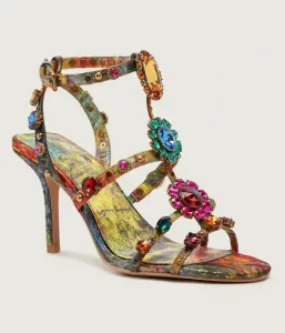 Сандалии-Гладиаторы JEWEL на шпильке Kurt Geiger, мультиколор