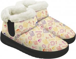 Зимние женские ботинки на щиколотку с плюшем, уютные снежные сапоги с утепленной толстой подошвой для улицы Gdxynsmny, Stationery