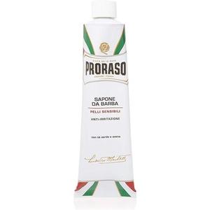 Белый крем для бритья для чувствительной кожи 150мл, Proraso