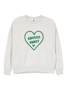 Толстовка с вышитым логотипом Chocoolate, серый