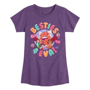 Футболка с рисунком Евы для девочек 7–16 лет Disney/Pixar's Turning Red Besties 4 Licensed Character, фиолетовый