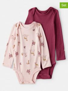 Carter's Комплект из 2 боди розово-красного цвета