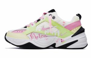 Nike Женские кроссовки M2K Tekno Anti-Slip, износостойкие, низкие, массивные, розово-зеленые