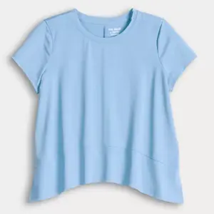 Девочки 7-16 лет адаптивная свободная футболка с круглым вырезом Tek Gear, цвет frost wind