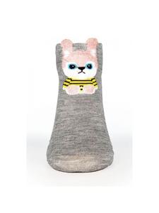 Носки COFI 1453 Kurze Socken Damen Hasenmuster Baumwollmischung Tiersocken, серый