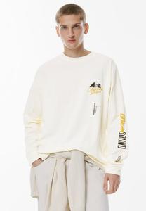 Топ PULL&BEAR LONG SLEEVE PYRAMID , White