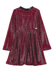 Платье с кристаллами Monnalisa, красный
