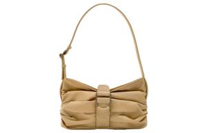 Полиэстеровая сумка через плечо женская коричневая ZARA