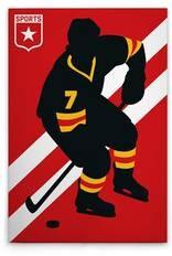 Картина на холсте A.S. Création IceHockey цвет rotgelbschwarzweiss