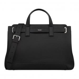 DIOR Кожаная сумка-шоппер наплечная через плечо мужская черная