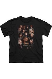 Футболка с коротким рукавом для детей с постером гномов из "Хоббита" Gildan, черный