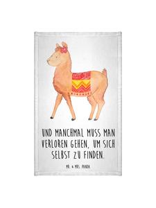 Mr. & Mrs. Panda Полотенце с надписью «Гордость альпаки» белого цвета