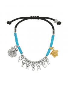 Браслет с подвеской-логотипом Versace, золотой