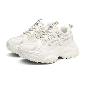 Амортизирующие, увеличивающие высоту, устойчивые к истиранию, дышащие, массивные женские кроссовки AOKANG, Beige