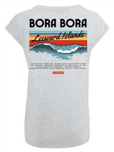 Футболка PLUS SIZE Bora Bora Leewards Island серого цвета в крапинку F4NT4STIC