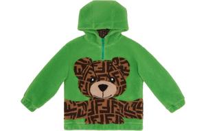 Толстовка fw23 kids FENDI, зеленый