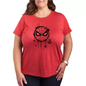 Футболка Plus size с паутиной и Человеком-пауком на Хэллоуин Marvel, красный