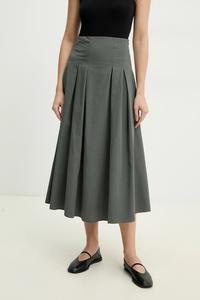 Хлопковая юбка Answear.Lab, зеленый