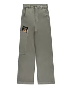 Вышитые книжные брюки-карго FlãNeur, зеленый