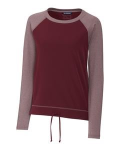 Легкая гибридная женская ветровка-пуловер Cutter & Buck Response, бордовый