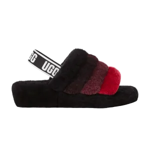 Шлепанцы Wmns Fluff Yeah Slide 'Black Red Gradient', черный