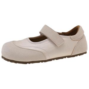 N6N8 Туфли Мэри Джейн женские, серебристые, бежевые, с леопардовым принтом