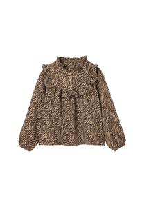 Блуза Vertbaudet MIT ZEBRAMUSTER AUS, Schokolade/Brown