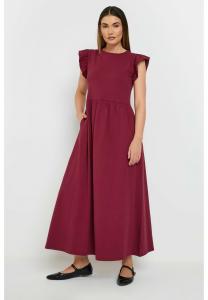 Платье макси FRILL SMOCK Long Tall Sally, темно-красный