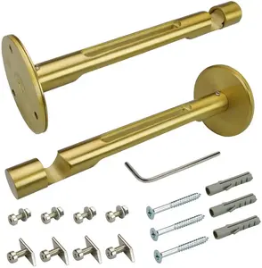 Комбинированный держатель Liedeco, (1 шт.), для карнизов и панельных карнизов Ø 16 мм Ø 1,6 см, цвет goldfarben/matt