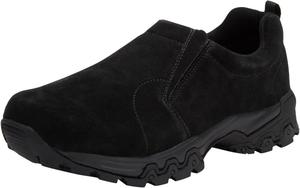 Мужские слипоны KingSize из замши широкой посадки, черный