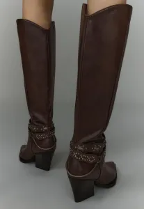 Ковбойские/Байкерские сапоги Bershka, Brown