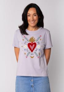 Футболка с принтом LOVE watapparel, фиолетовый