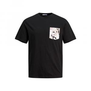 Футболка Jack & Jones Aruba Abstract Aop Pocket, черный