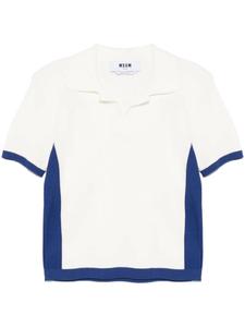 MSGM футболка с контрастной отделкой, нейтральный