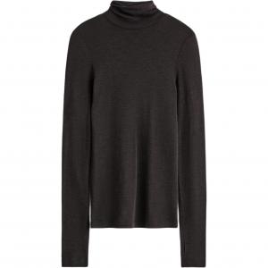 COS Футболка женская темно-коричневая