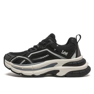 Lee Дышащие кроссовки на платформе для увеличения роста мужские черные, цвет Black