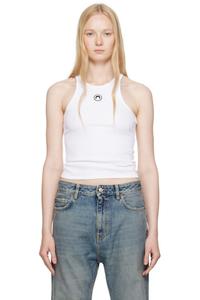 Майка из джерси с логотипом White Moon в рубчик Marine Serre