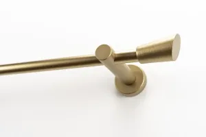 Карниз для штор GARESA "MOLIS", 1 направляющая, желаемая длина, комплект для штор, выдвижной, настенный монтаж, клин, без колец 330 см, Ø 20 мм, цвет mattgoldfarben