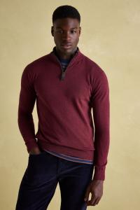 Джемпер Hillside с застежкой молнией на четверть длины Joules, бургундия