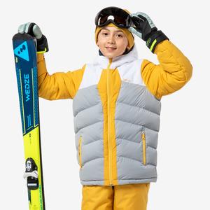 Детская утеплённая водонепроницаемая куртка Wedze 500 Yellow-Grey